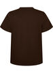 Organisch katoenen T-shirt met print aan de voorkant, Bruin, Packshot image number 1