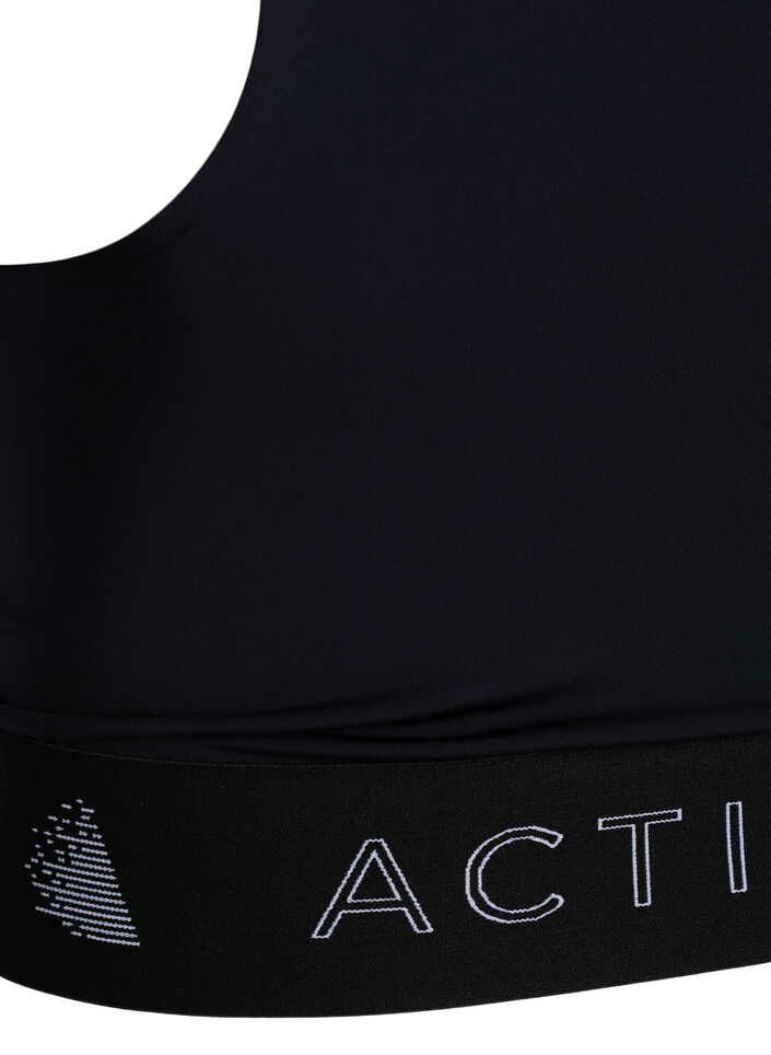 Sportbeha met kruisdetail, Black, Packshot image number 3