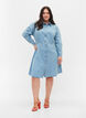 Denim jurk met knopen en lange mouwen, Light blue denim, Model image number 2
