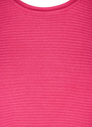 Gebreide top met ronde hals, Hot Pink, Packshot image number 2