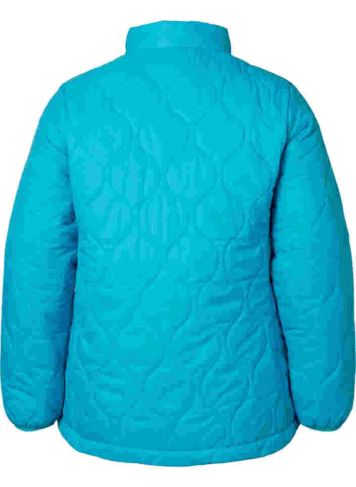 Doorgestikte jas met rits en zakken, River Blue, Packshot image number 1