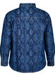 Losse denimblouse met slangenprint, Blauw, Packshot image number 1