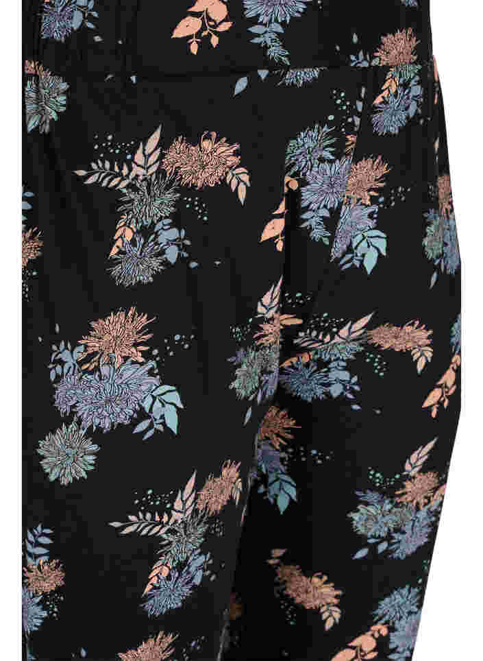 Katoenen pyjama broek met bloemenprint, Black Flower AOP, Packshot image number 2