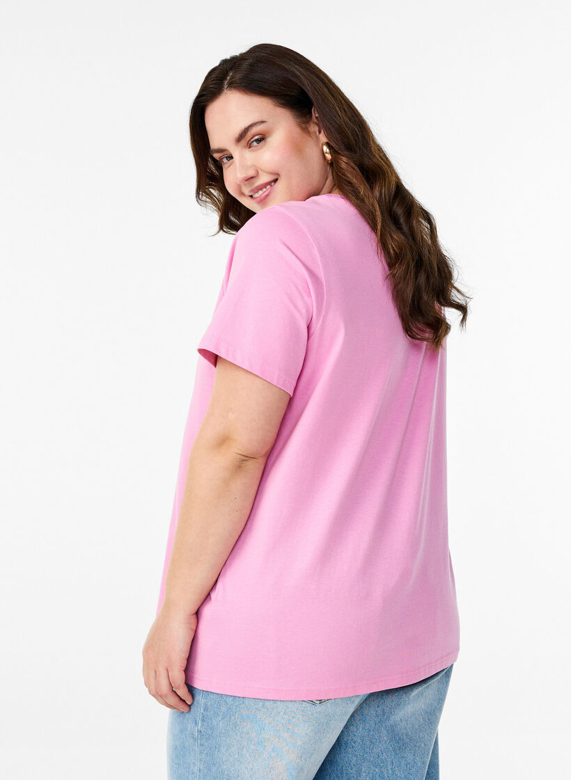 Katoenen T-shirt met motief, Begonia P. w. Heart, Model image number 1