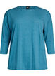 Jersey blouse met 3/4 mouwen, Blauw, Packshot image number 0