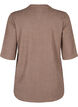 Gestructureerde blouse met V-hals, Walnut, Packshot image number 1