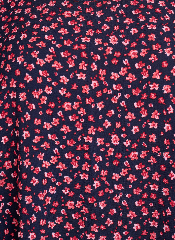 Jurk met print en korte mouwen, Blauw, Packshot image number 2