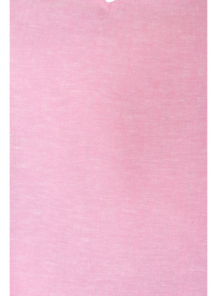 Viscose en linnen blouse met ruches aan de mouwen, Roze, Packshot image number 2