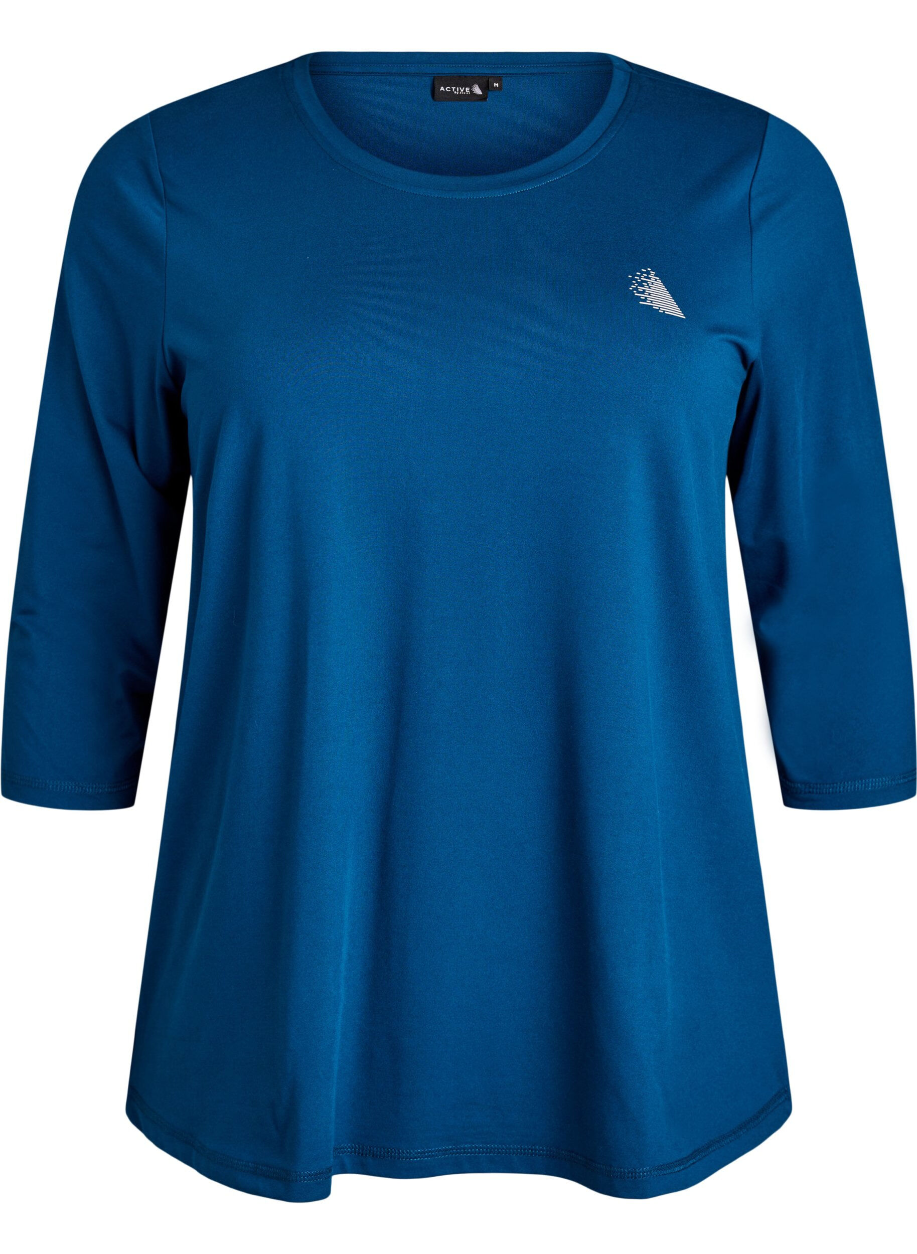 Zizzi Training blouse met 3/4 mouwen, Blauw, Packshot image number 0