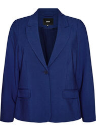 Klassieke blazer met knoopsluiting en zakken, Blauw