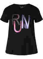 Trainingsshirt met print, Black Run