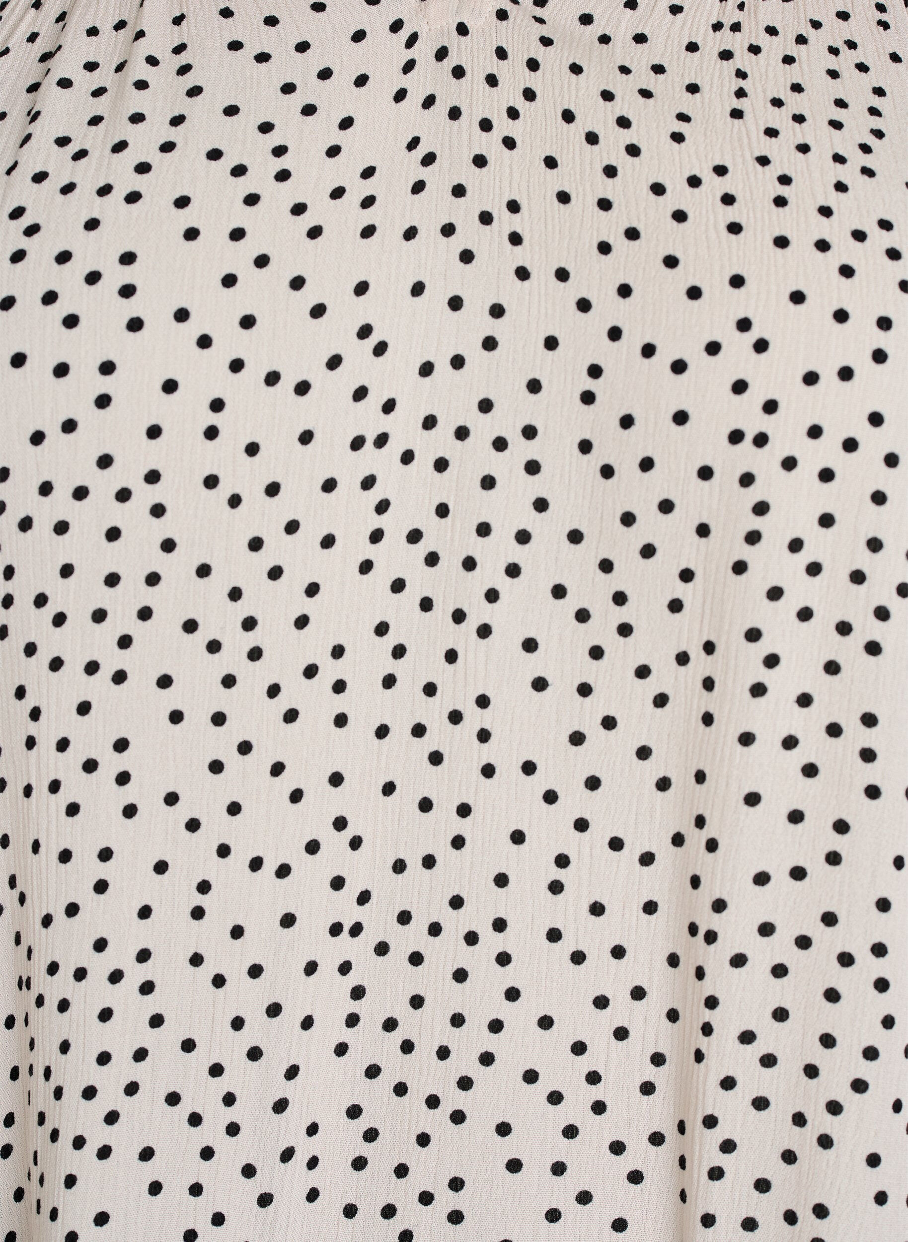 Zizzi Gedessineerde viscose blouse met ruches, Vanille, Packshot image number 2