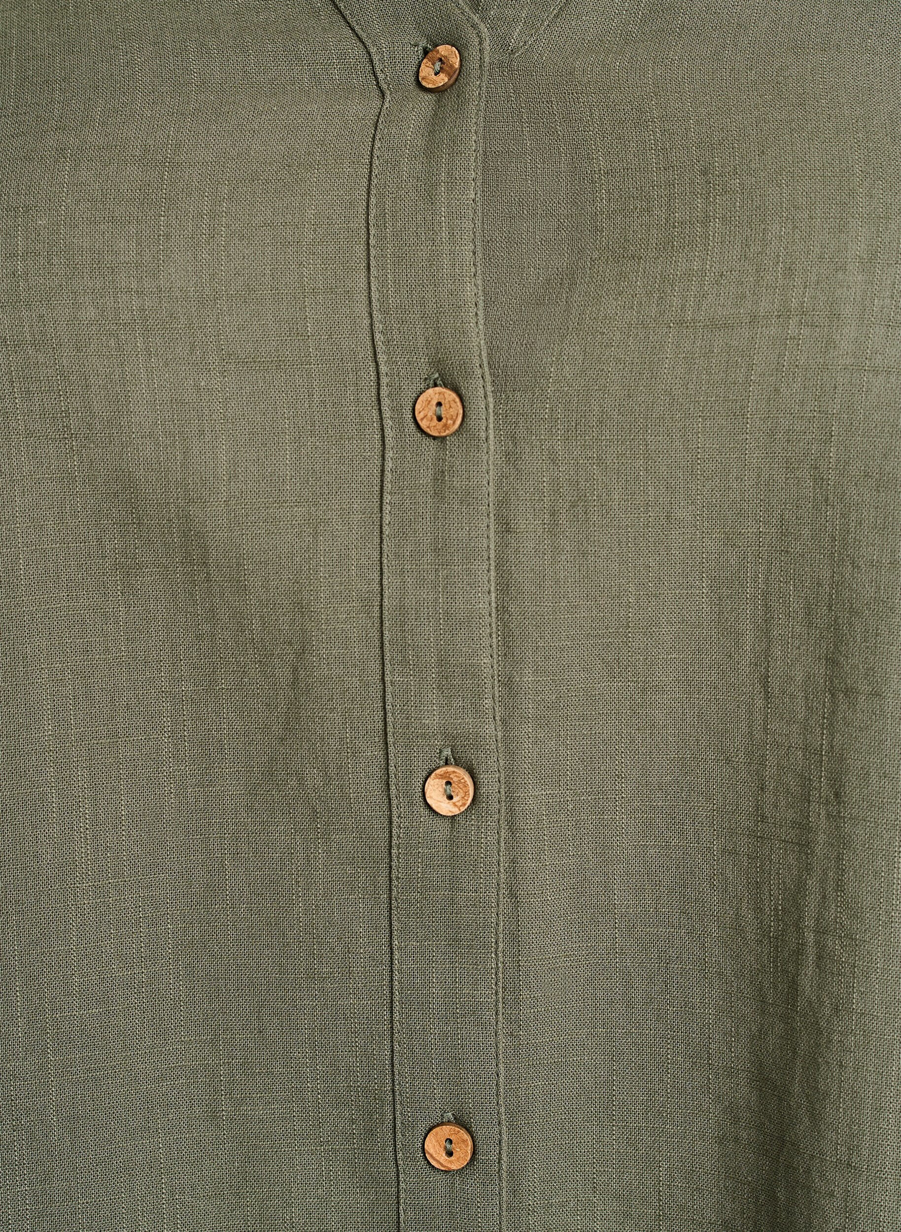 ZizziKatoenen blouse met V-hals, Groen, Packshot image number 2