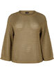 Gebreide blouse met gaatjespatroon, Dusky Green, Packshot image number 0