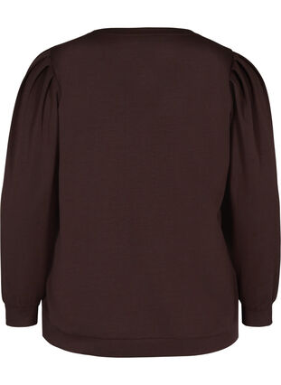 Sweatshirt met ronde hals en ballonmouwen, Molé, Packshot image number 1