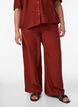 Losse broek met elastische tailleband en zakken, Rood, Model image number 2