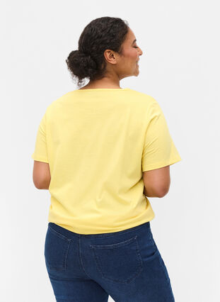 T-shirt met korte mouwen en broderie anglaise, Goldfinch Mel., Model image number 1