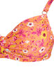 Bikinitop met beugel en patroon, Oranje, Packshot image number 2