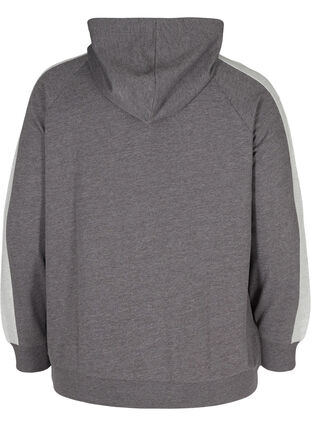 Sweatshirt met capuchon en zak, Dark Grey Melange, Packshot image number 1