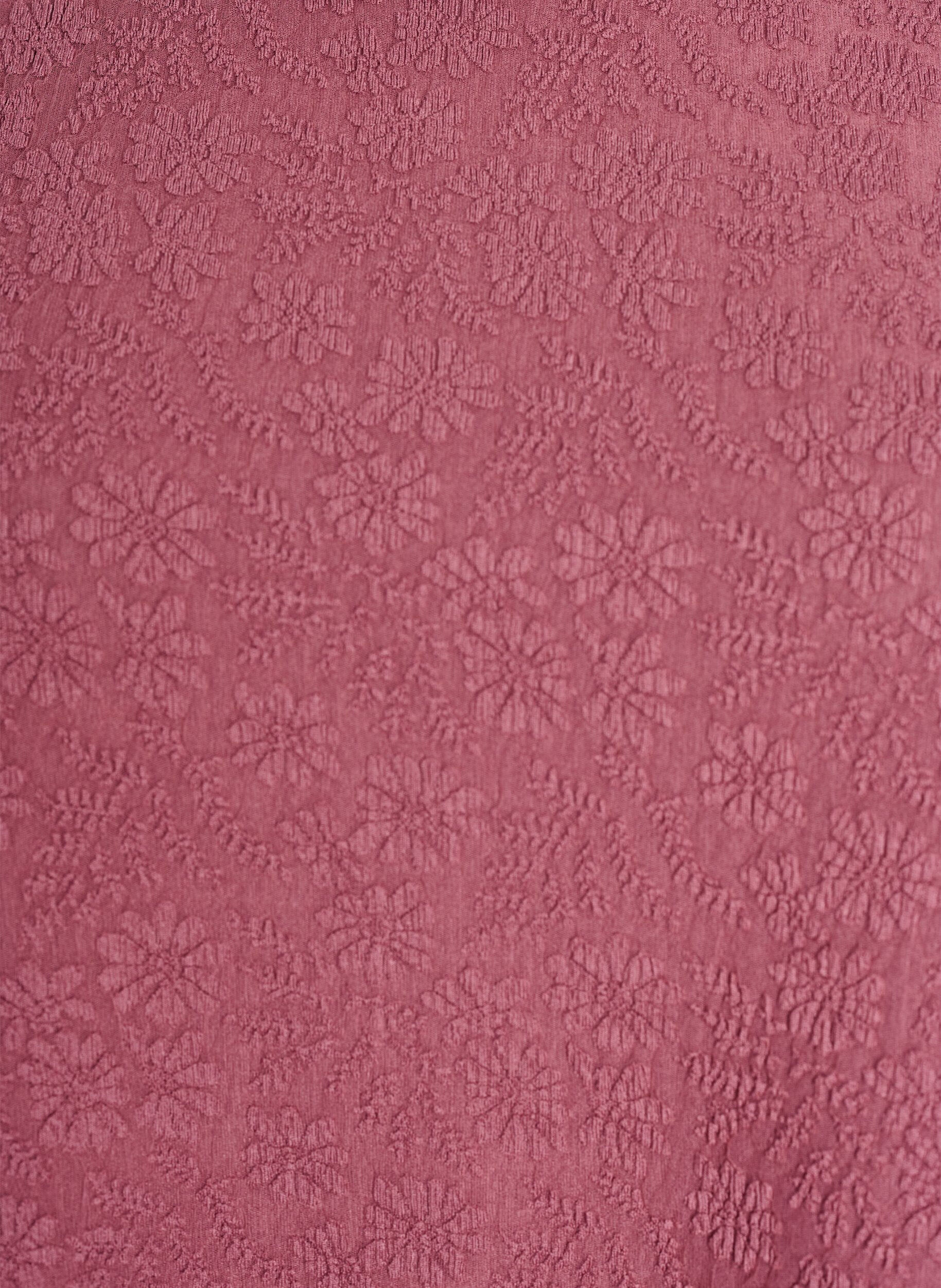 Zizzi Gestructureerde blouse met korte mouwen, Rood, Packshot image number 2