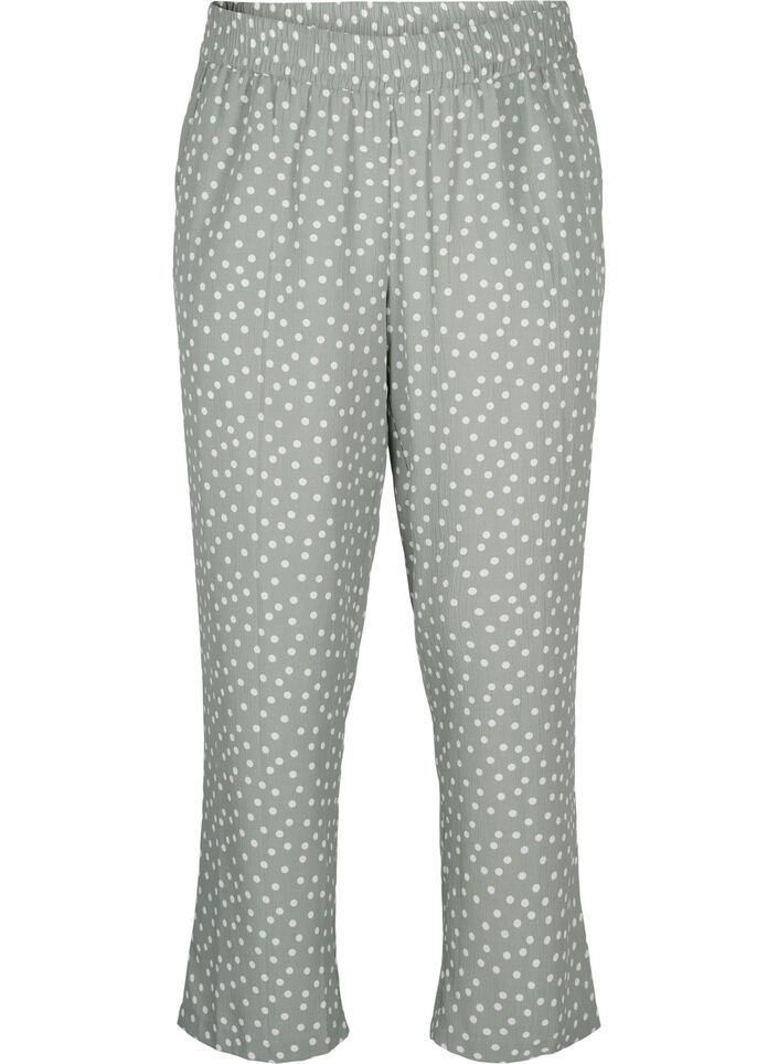 FLASH - Broek met print en zakken, Iceberg Green Dot, Packshot image number 0
