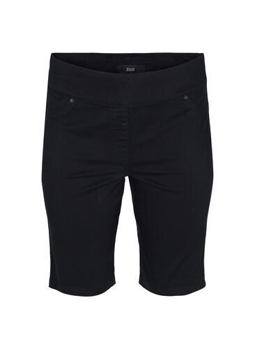 Shorts met strakke pasvorm en achterzakken, Black, Packshot image number 0
