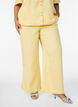 Losse broek met elastische tailleband en zakken, Geel, Model image number 2