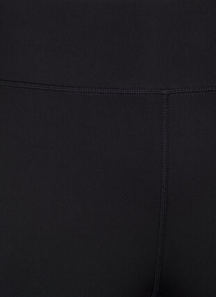 Lange strakke sport shorts met logo, Black, Packshot image number 2