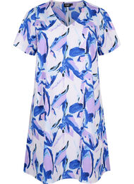 FLASH - Jurk met V-hals en print, Snow White Flower