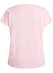 T-shirt met korte mouwen van katoenmix, Roze, Packshot image number 1