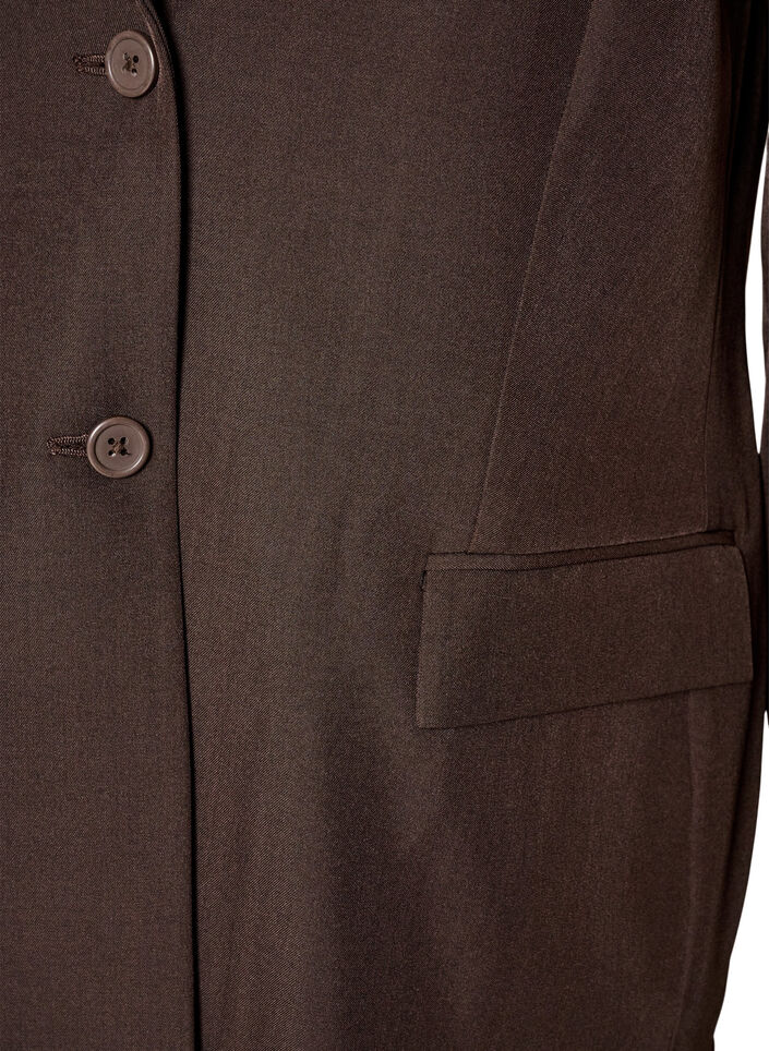Blazer met zakken en splitten, Bruin, Packshot image number 2