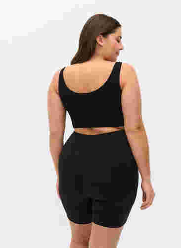 Lichte shapewear shorts met hoge taille, Black, Model image number 1