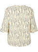 Blouse met print en 3/4 mouw, Off White Stripe, Packshot image number 1