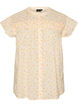 Mouwloze A-lijn katoenen blouseshirt, Geel, Packshot image number 0
