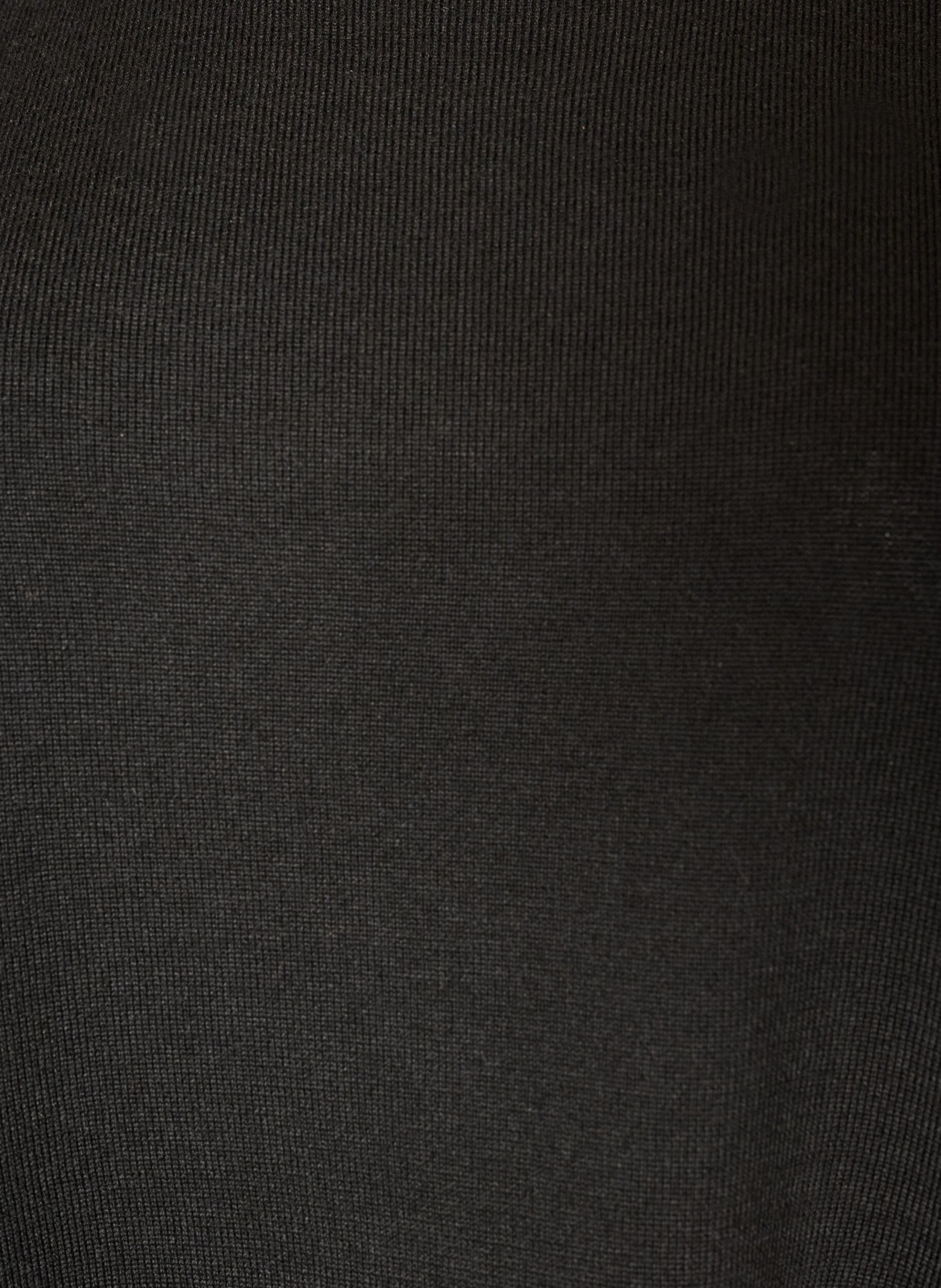 ZizziGebreide blouse met gelaagd effect en kanten rand, Zwart, Packshot image number 2