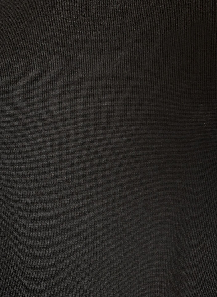 Gebreide blouse met gelaagd effect en kanten rand, Zwart, Packshot image number 2