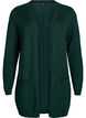 Lang gebreid vest van een viscose mix, Groen, Packshot image number 0