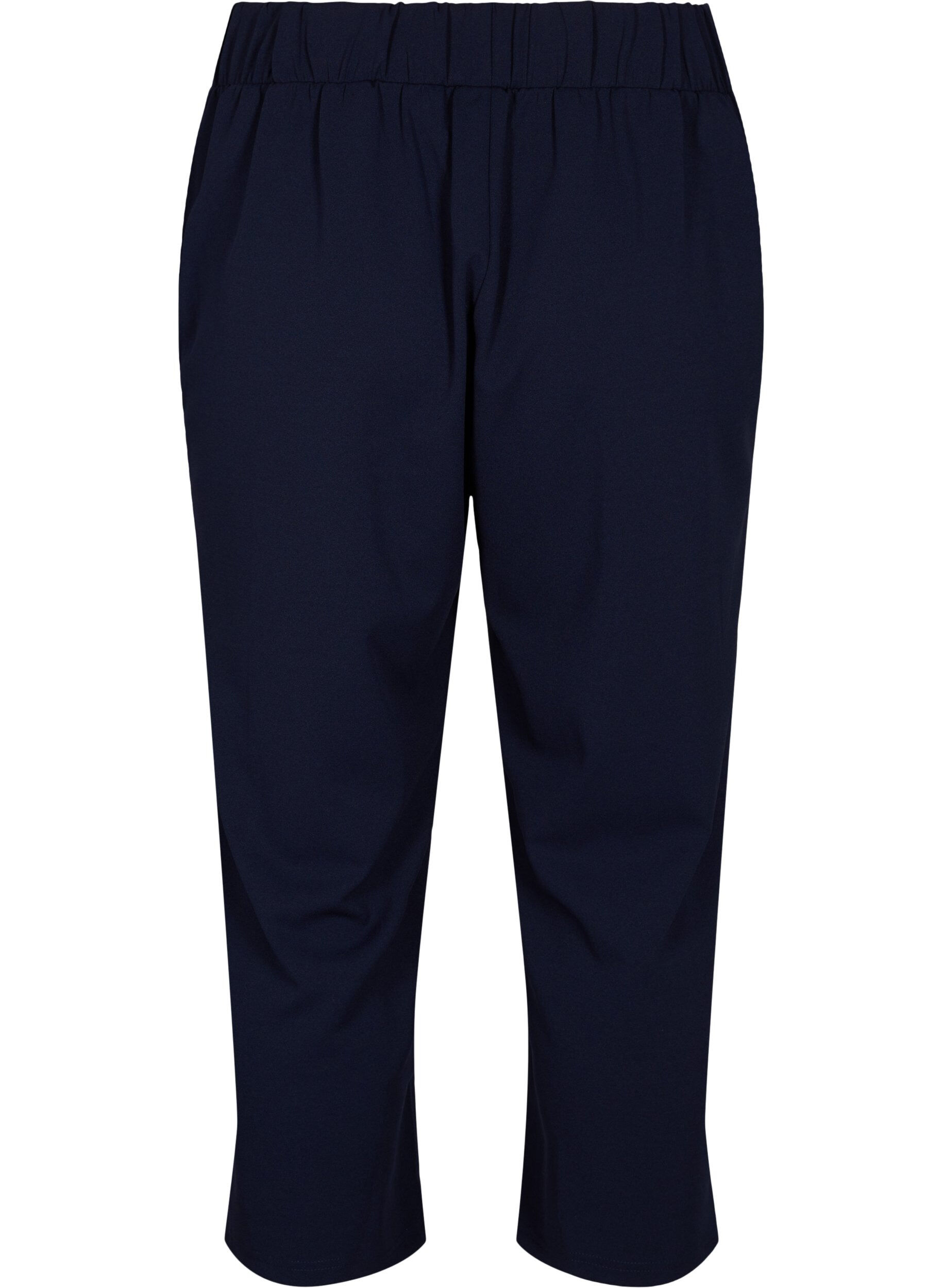 Zizzi 7/8 broek met losse pasvorm, Blauw, Packshot image number 1