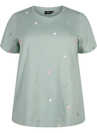 T-shirt van biologisch katoen met hartjes, Chinois G. Love Emb.