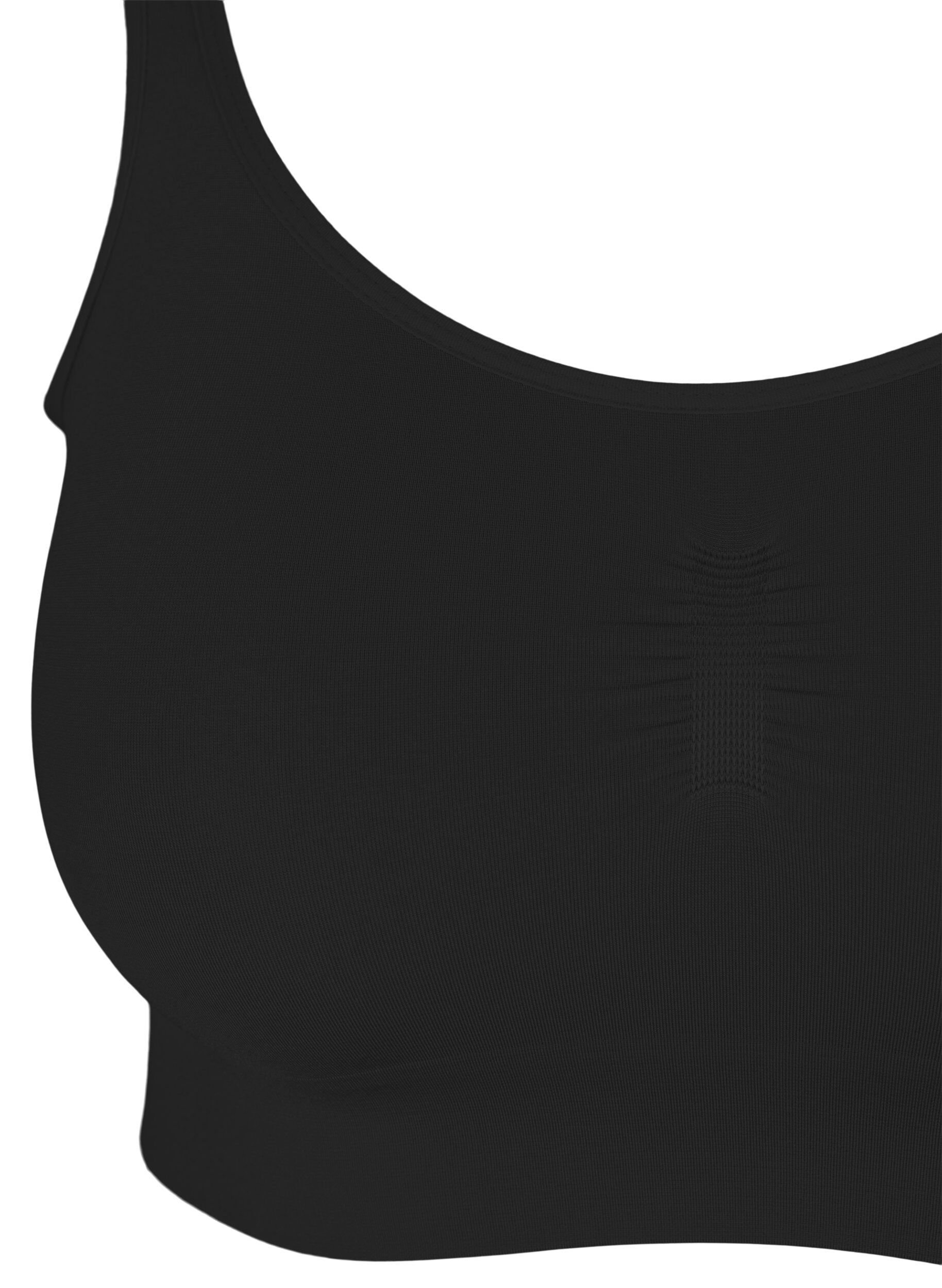 ZizziZachte bh zonder vulling, Zwart, Packshot image number 2