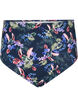 Bikinislip met hoge taille en print, Blauw, Packshot image number 0