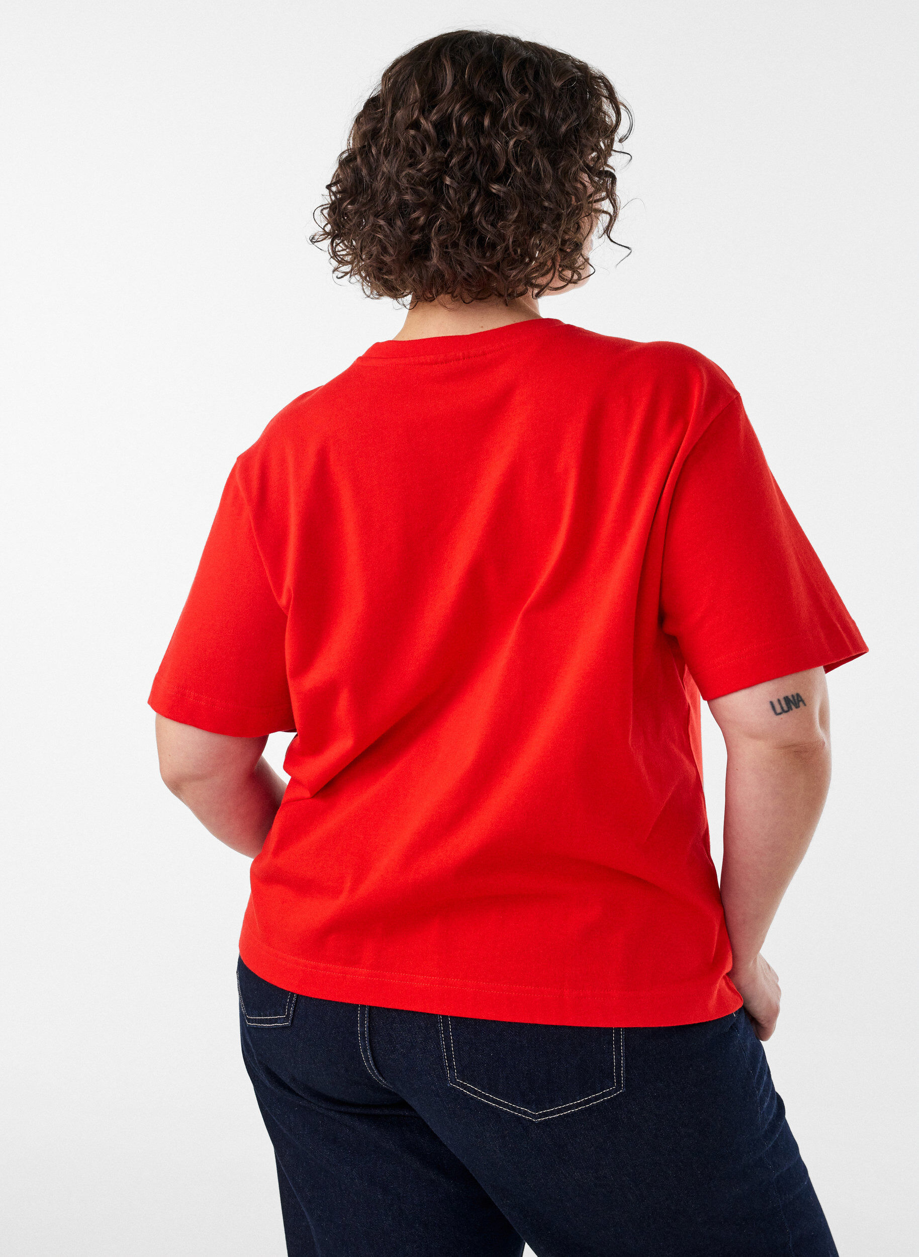 ZizziBoxy katoenen T-shirt, 0942, Model image number 2