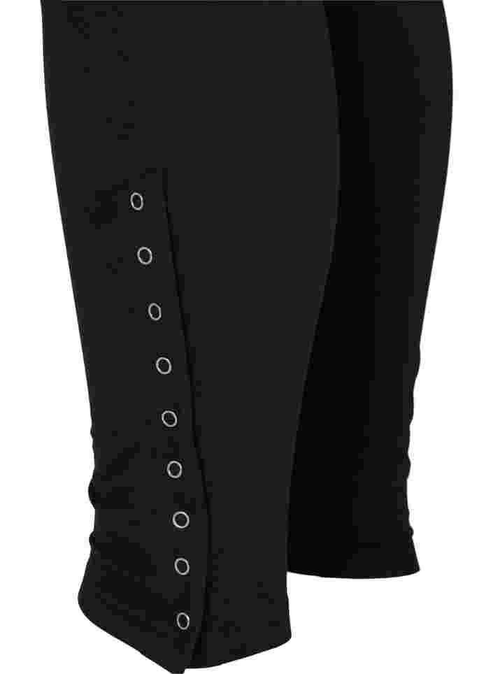 Viscose legging met drukknopen, Black, Packshot image number 3