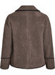 Teddy jas met contrast details, Bruin, Packshot image number 1