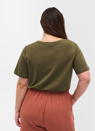 Katoenen t-shirt met print, Ivy Green ATHLETIC, Model image number 1