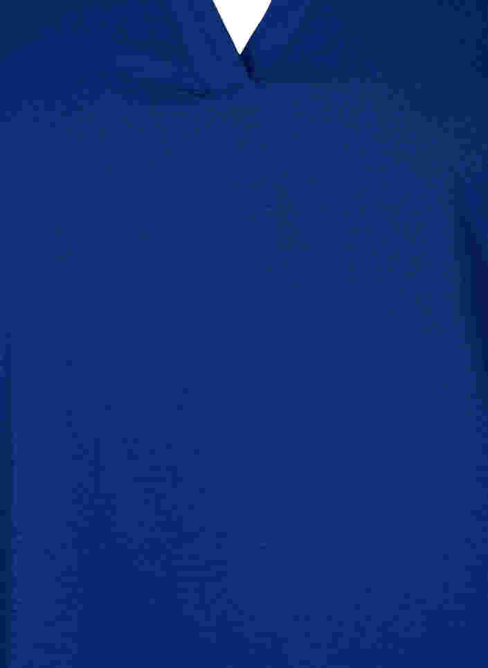 Blouse met smok en 3/4 mouwen, Blue Depths, Packshot image number 2