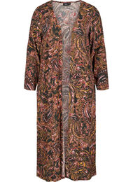 Lange viscose kimono met print, Paisley AOP