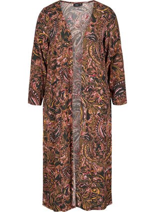 Lange viscose kimono met print, Paisley AOP, Packshot image number 0