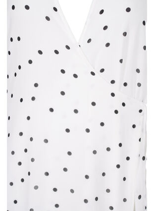 Midi-jurk met stippen en overslag, Bright White w. Dots, Packshot image number 2