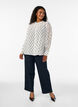 Viscose blouse met een ruchekraag, Wit, Model image number 1